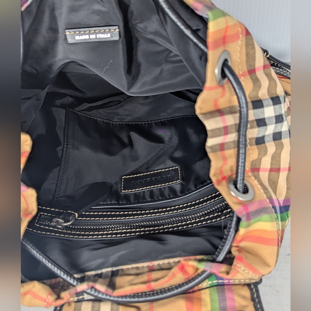 Burberry Rainbow Check Rucksack Backpack - Picture 6 of 9